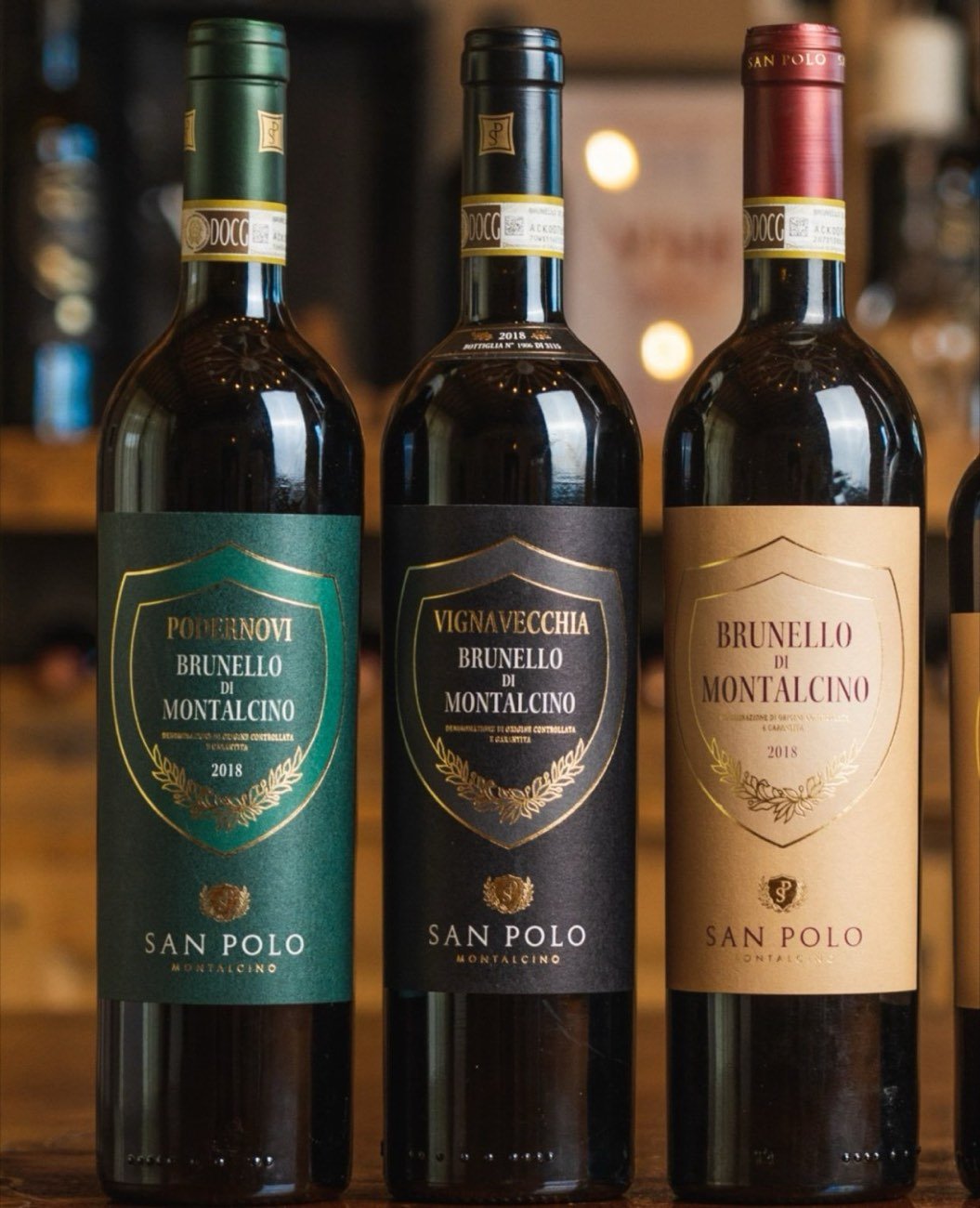 Three San Polo bottles including Brunello di Montalcino